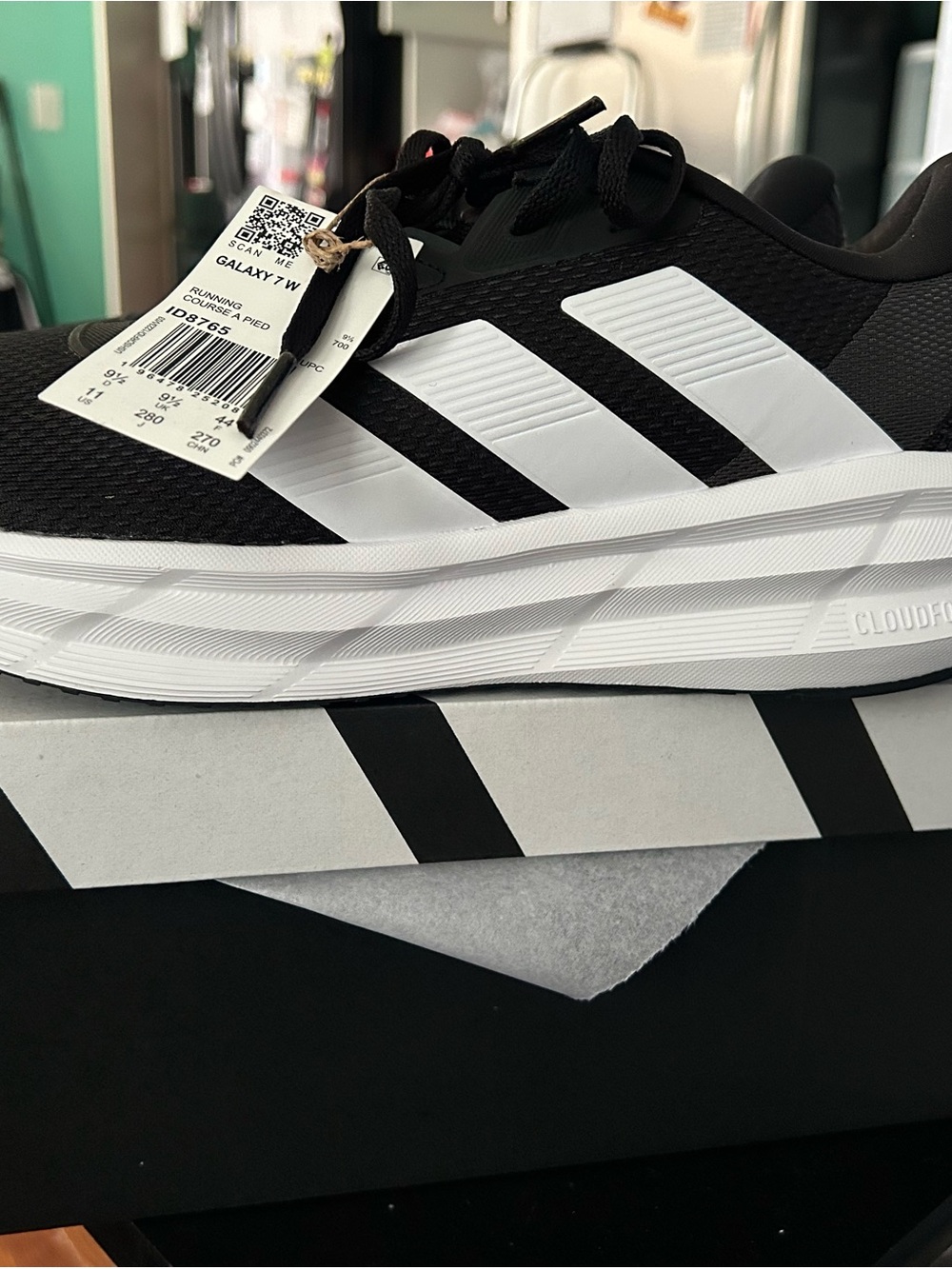 Adidas Galaxy 7 white & black womens 11 wide new